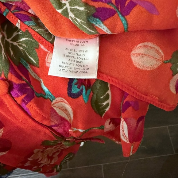 Rose & Olive Vibrant Red Floral Top - Picture 7 of 7